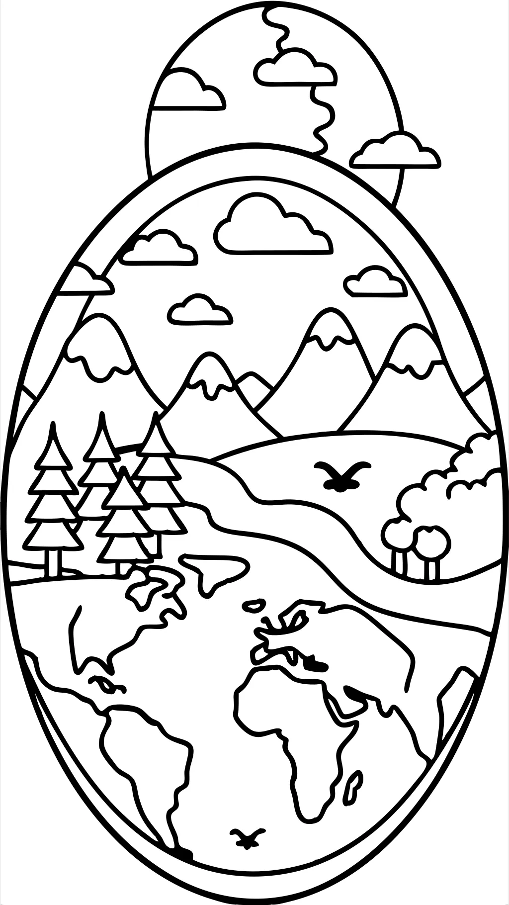 coloring pages earth